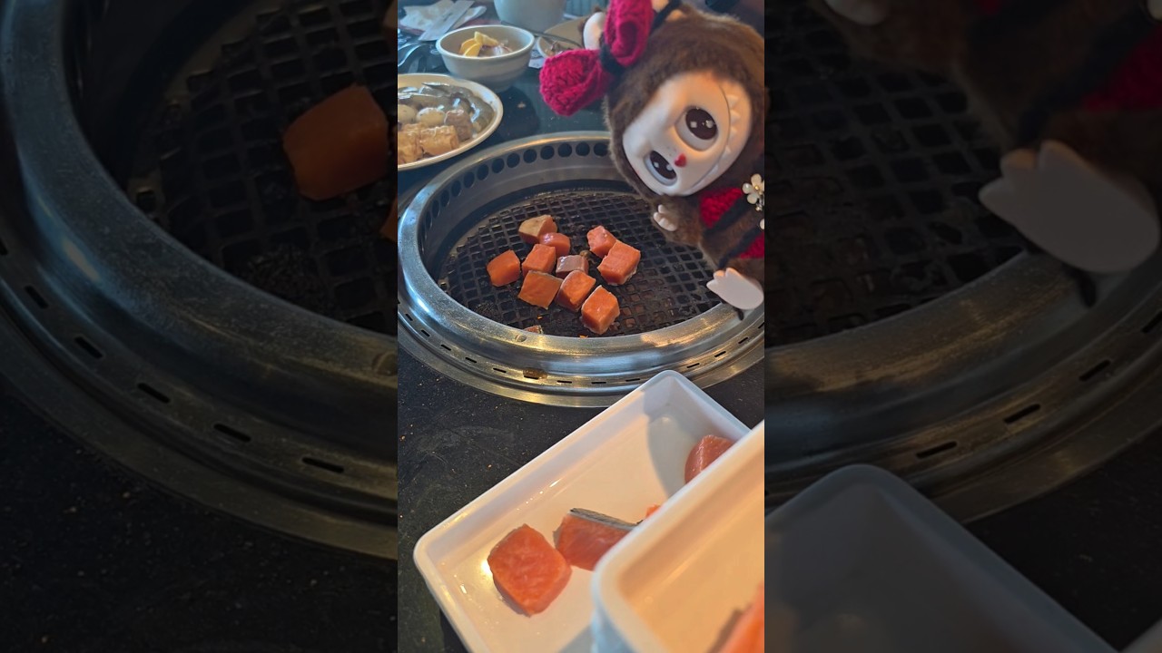 Shhh… Duoduo Labubu Found a Buffet 🤫 