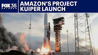 Amazon’s Project Kuiper launches first full batch of satellites from Florida