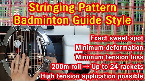 Stringing Pattern - Badminton Guide Style(Self Stringer & Home Stringer)(Badminton Racket Stringing)