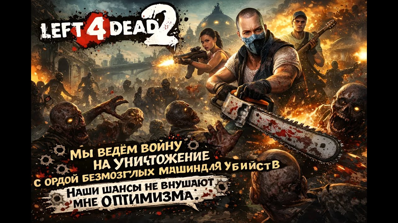 Left 4 dead 2. Бьем деда сковородкой.
