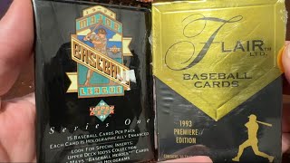 BLACK (WRAPPER) FRIDAY: 1993 Upper Deck & Flair Baseball Cards #rippingwax #90snostalgia