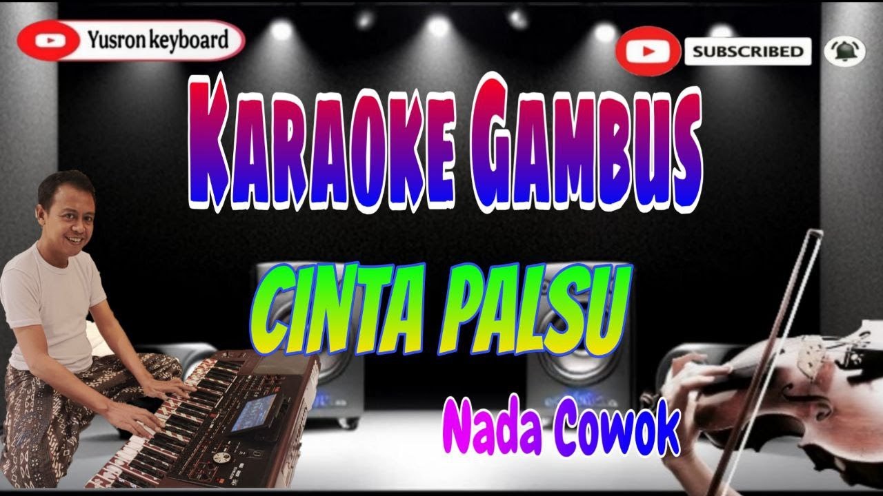 Karaoke Gambus Cinta Palsu Nada Cowok | Versi Gambus Jalsah Balasyk