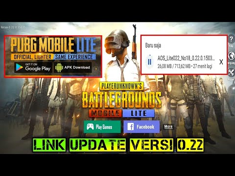 ดาวน์โหลด pubg lite  2022 New  LINK DOWNLOAD PUBG MOBILE LITE NEW UPDATE 0.22