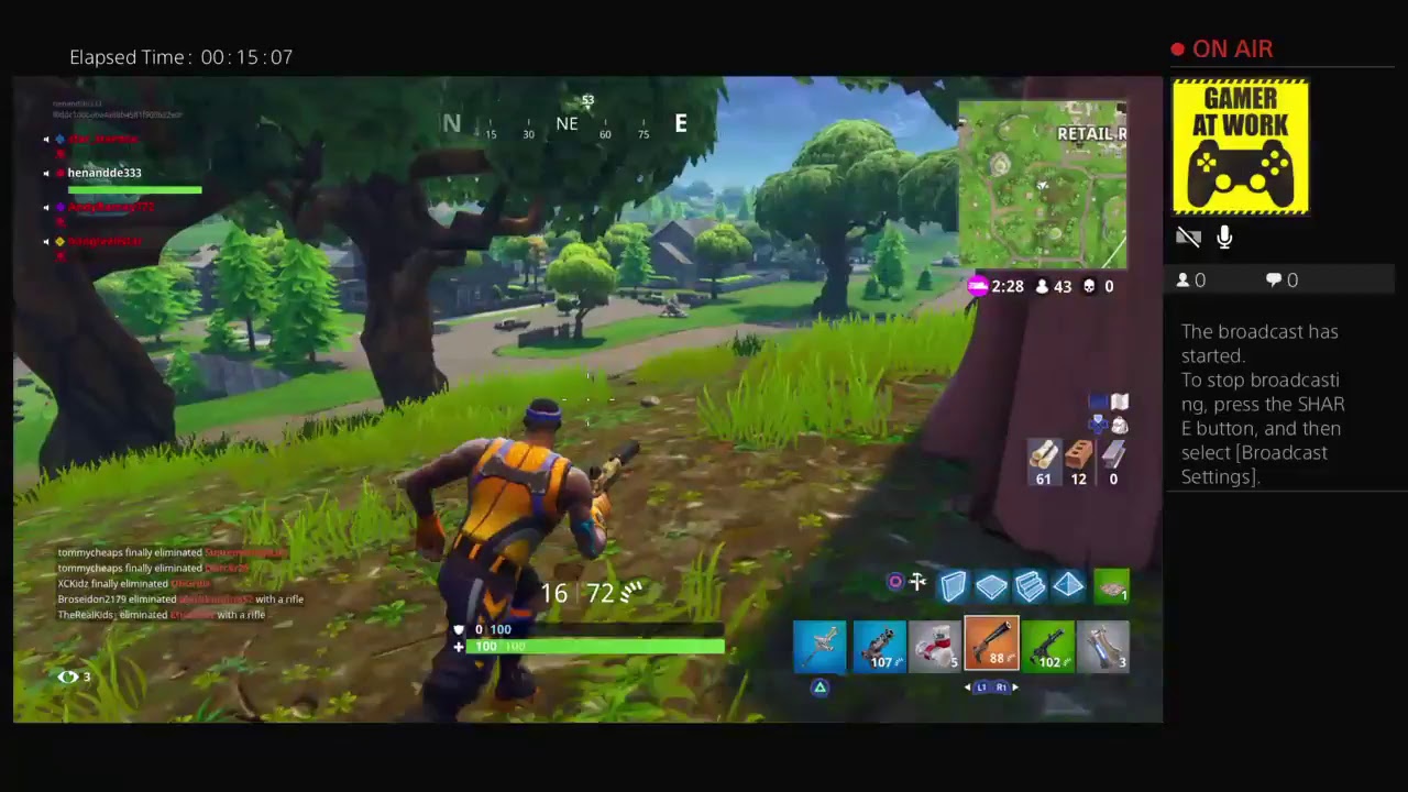 Fortnite Gameplay Blitz Mode Squad (PS4) - YouTube