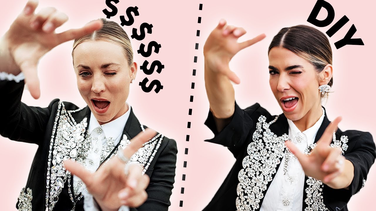 I DIY'd Kaley Cuoco's Dolce & Gabbana Crystal Tux on a BUDGET! | DIY with Orly Shani