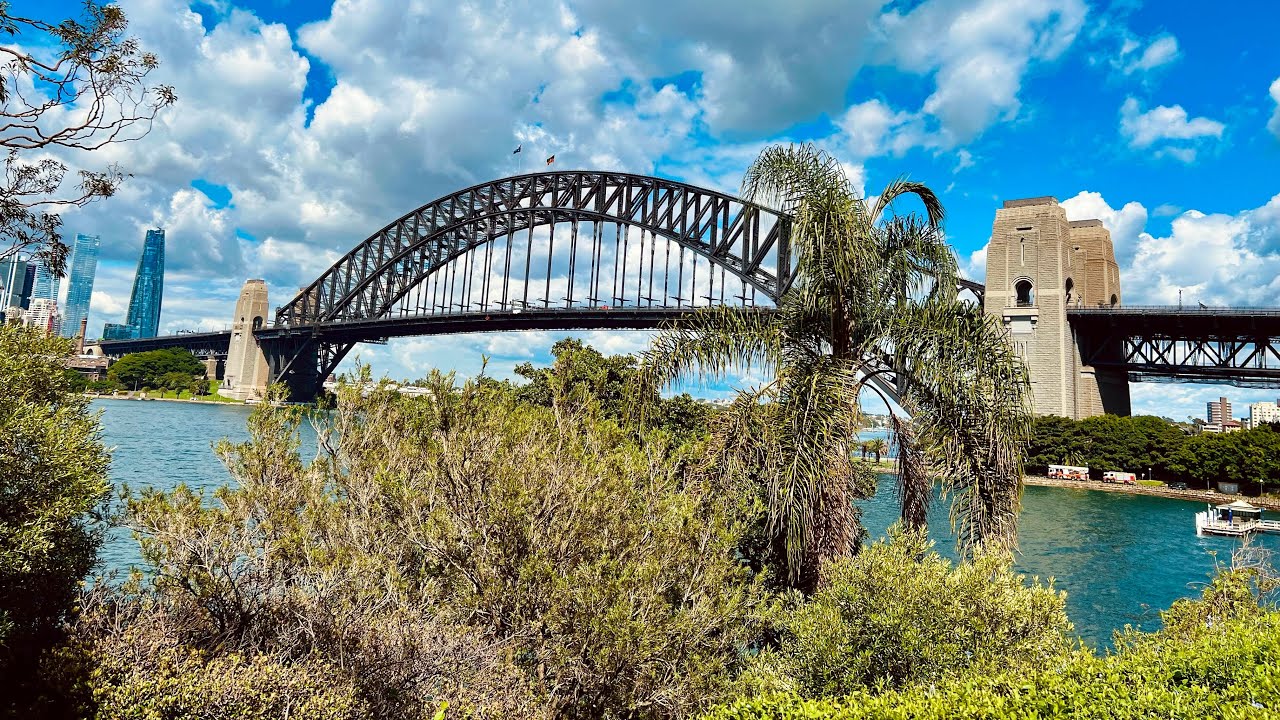 Sydney Harbour Bridge View From 1907 Glenferrie Lodge hotel Kirribilli Timelapse , Australia