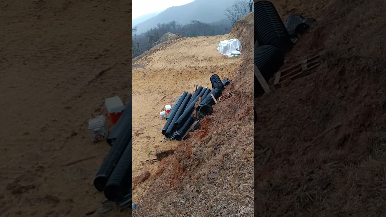 Stress cracks and landslide