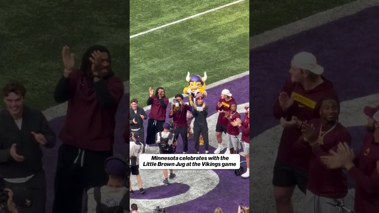 Minnesota isn’t done celebrating its win over Michigan just yet #CFB #minnesota #football