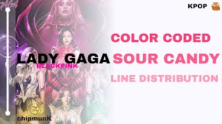 BLACKPINK & LADY GAGA - Sour Candy (LINE DISTRIBUTION HD)