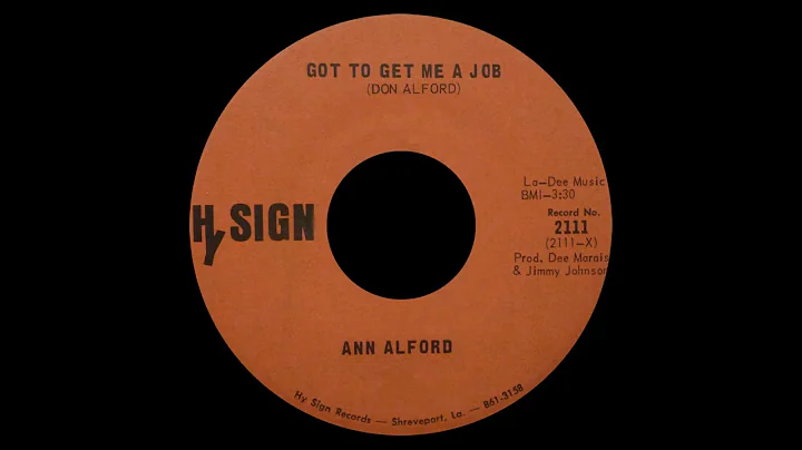 Ann Alford  Got To Get Me A Job  1971