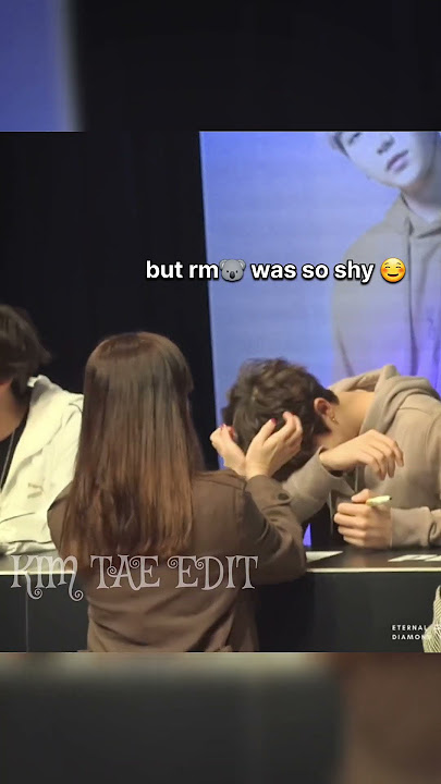 respect for the girl😍 she didn't force RM🐨 and moved back her hand🥰💜#bts #rm #shorts