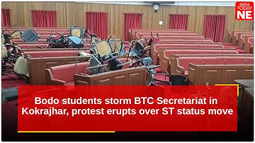 Bodo students storm BTC Secretariat in Kokrajhar, protest erupts over ST status move