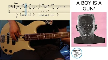 Tyler, The Creator: A BOY IS A GUN* - Bass Cover with Bass Tabs