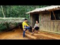 Build a clay stove with my sister - live in my bamboo house off the grid