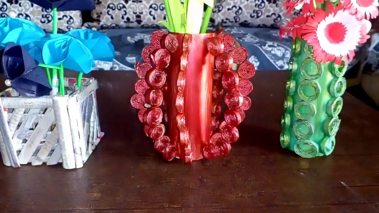 Flower vase making/ home Decor idea/flower vase making at home/ vases