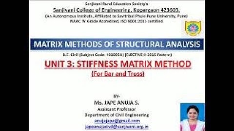 Lecture 2(Unit3)-Stiffness Matrix for Bar Element