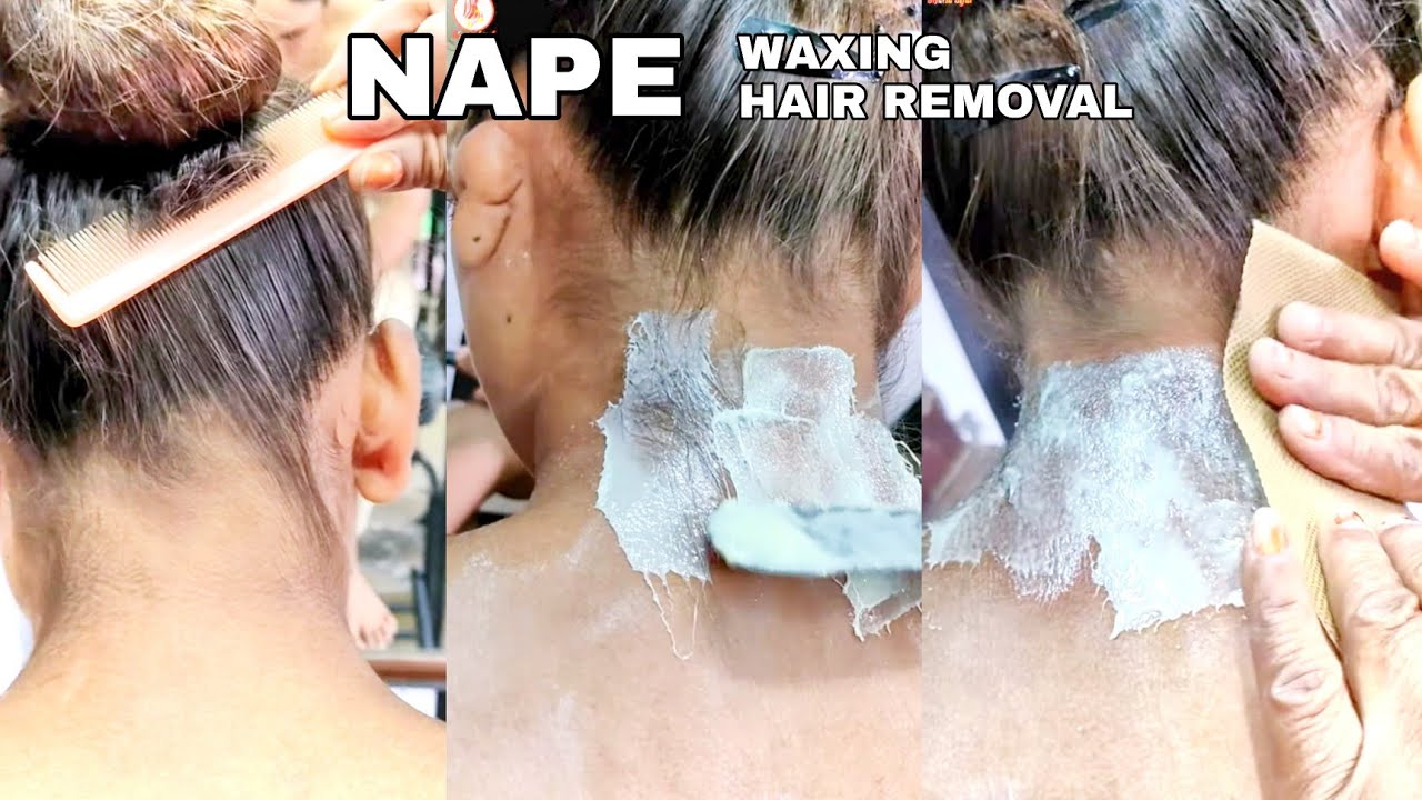nape hair removing & back waxing. waxing YouTube