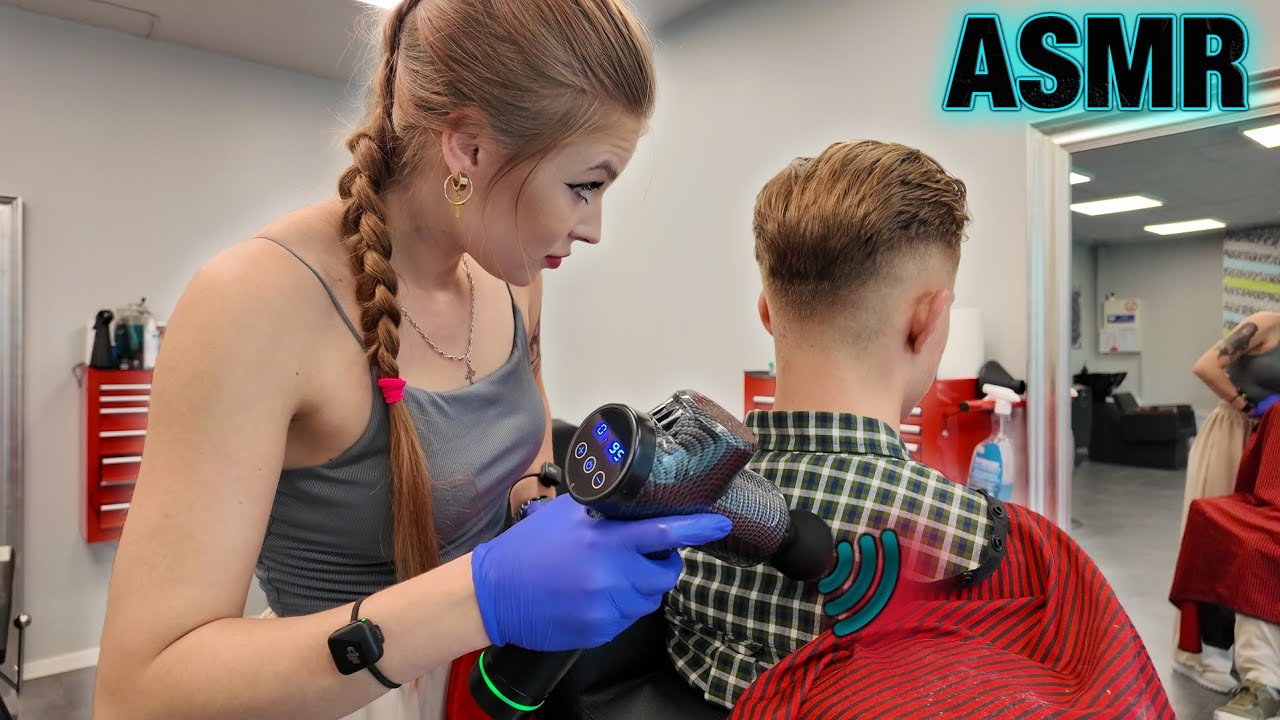 💈Soothing ASMR Session for Sleep | Pompadour Haircut ✂️ Massage in Calm Ambience