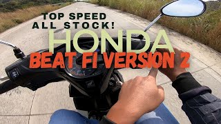 Top speed ALL STOCK ! Honda beat fi Version 2 2020 model wala padin plaka !!