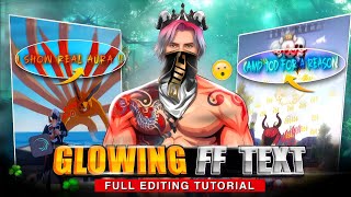 Full How to Make Glowing Text like @bonex4_ff in Alight Motion | FF glowing text Editing Tutorial#voz Guide