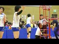 女子バレー　岡山シーガルズ　試合前練習　　愛媛国体