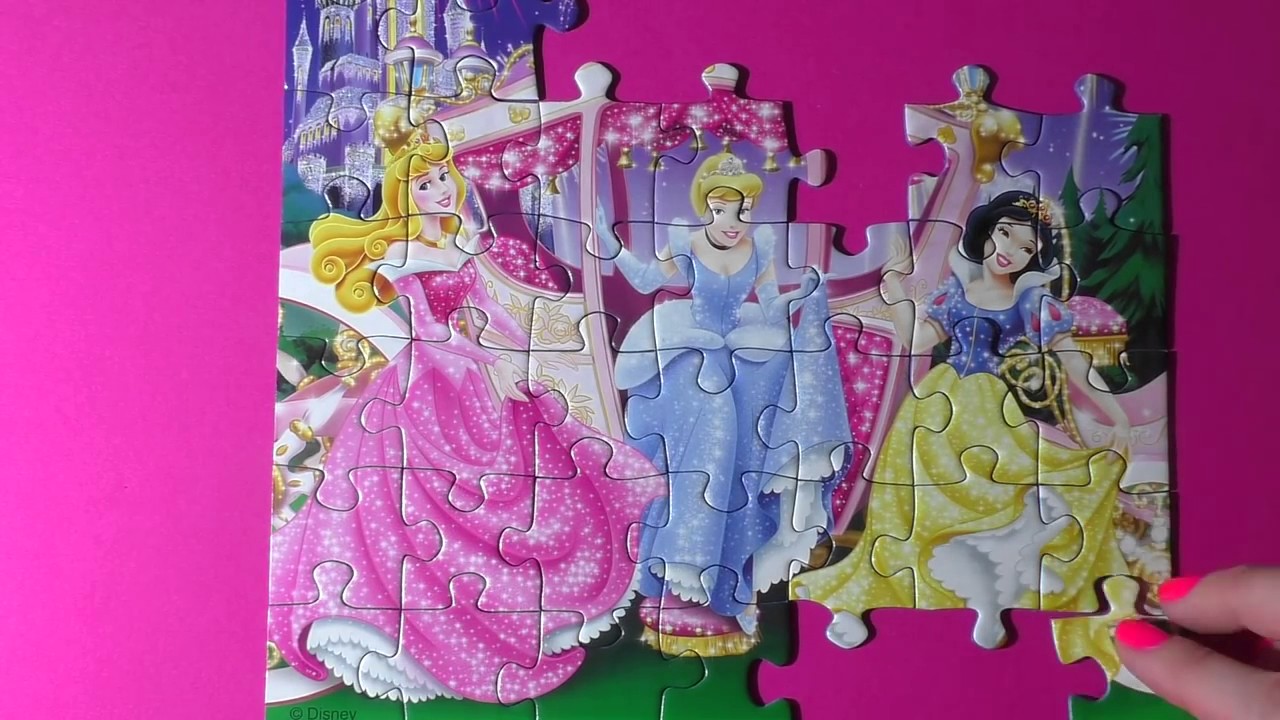 Disney Princess Jigsaw Puzzle Games Ravensburger Rompecabezas Play Kids Toys Learning Activities