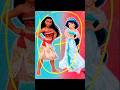 Moana mixing with princess Jasmine #transformation #princess #mixing #mixingcharacters #shorts