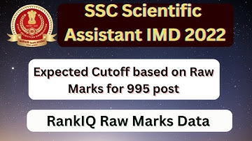 SSC IMD 2022 EXPECTED CUTOFF | SSC IMD 2022 EXPECTED RESULT | RAW SCORE | #ssc #sscimd2022 #sscimd
