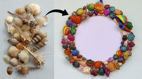 Diy Photo Frame with Sea Shells | Photo Frame Making with Cardboard and sea shells