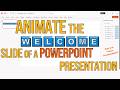 Animate the Welcome Slide of a PowerPoint Presentation