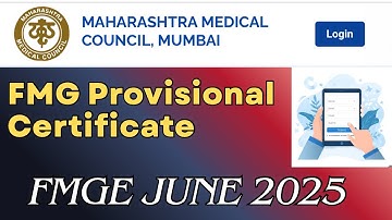 How to Fill FMG Provisional Registration in Maharashtra | FMGE June 2025
