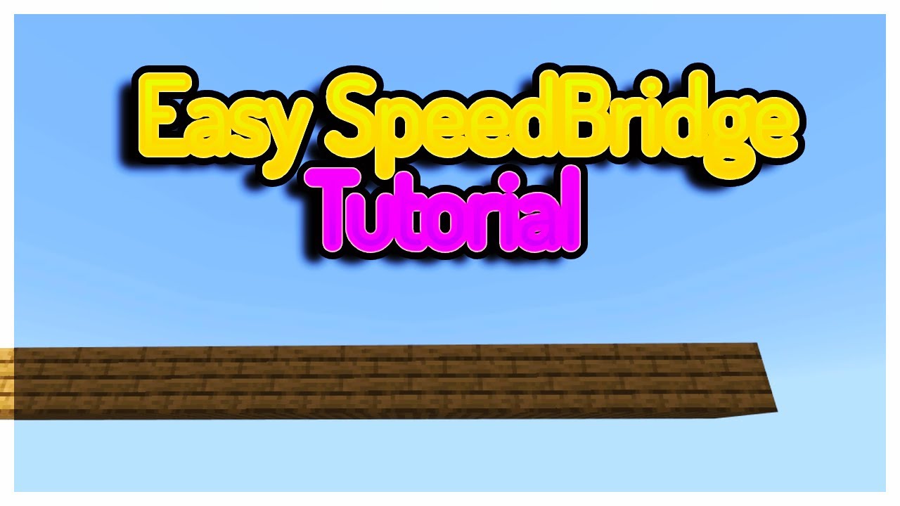 Minecraft How To Speed Bridge (PS4,XBOX,PC) *Easy Tutorial* - YouTube