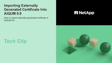 Importing an Externally Generated Certificate in Active IQ Unified Manager 9.9