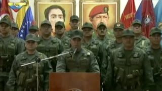 Ejército de Venezuela reafirma lealtad a Maduro