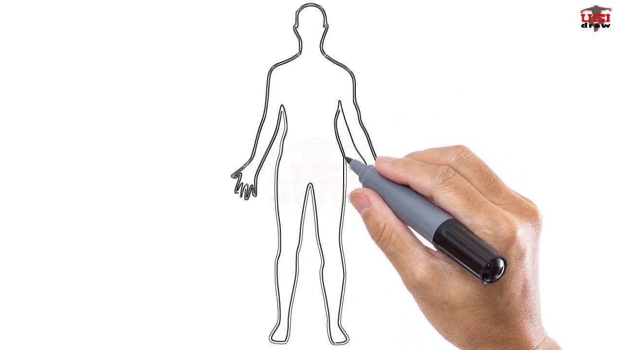 how to draw a man body for kids