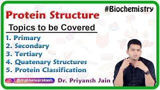 Protein Structure: Primary, Secondary, Tertiary, Quatenary Structures and Protein classification