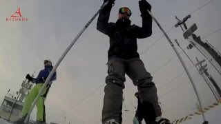 Спуск на горных лыжах