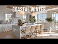 Coastal Winter Kitchen Ideas Soft Blues & Warm Whites in Seasonal Style
