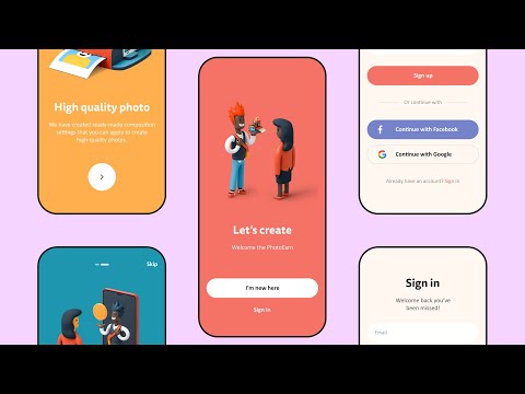 Figma App UI Design | Onboarding, Sign In & Sign Up Pages