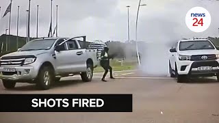 WATCH | Armed men fire shots at courier van delivering cellphones in Pretoria