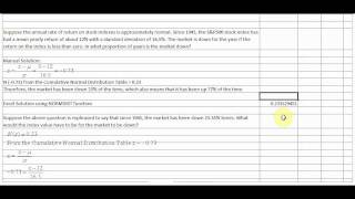 Normal Distribution: Excel