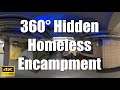 Philadelphia Underground Homeless Encampment 360° Immersive Walking Virtual Tour 4K | RAW (Narrated)