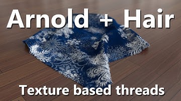 Cinema 4D Tutorial - Arnold + Hair - Texture based threads for rug