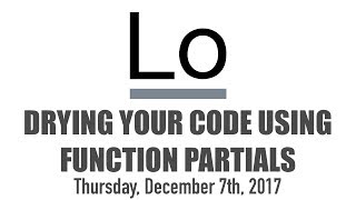 DRYing Your Code Using Function Partials