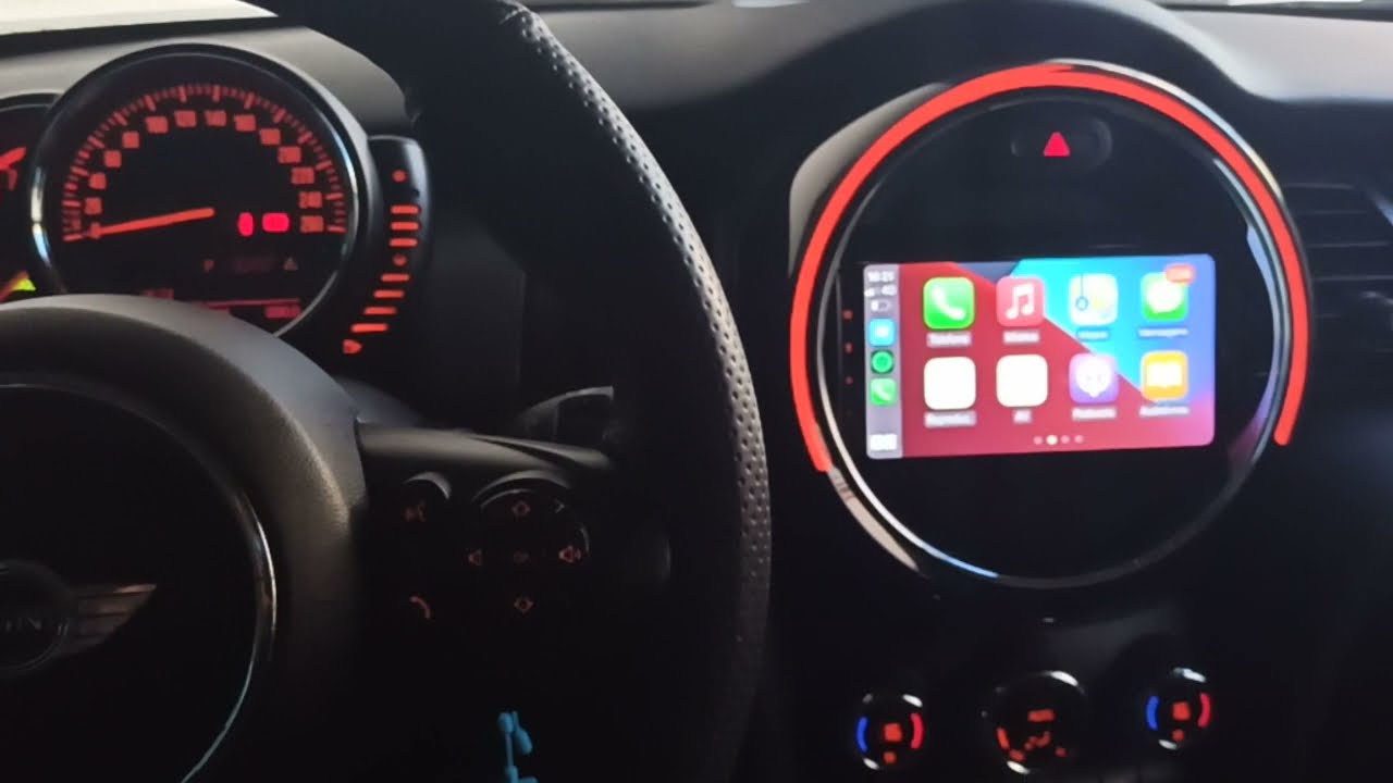 Mini Copper - Instalação Central CarPlay + Androdoi Auto + TV + Camera de ré - ArtsomAuto