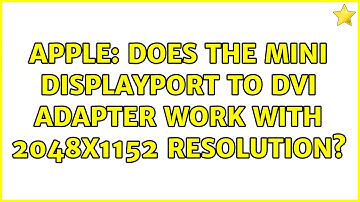 Apple: Does the Mini DisplayPort to DVI Adapter work with 2048x1152 resolution?