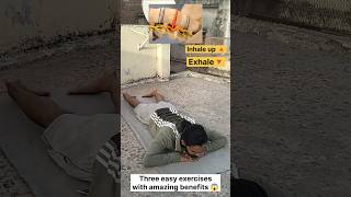 तीन आसान एक्सरसाइज 👌🏻अद्भुत लाभ ।Three easy exercises with amazing benefits. #pain #backpain #shorts