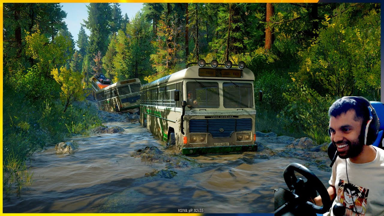 මිනිස්සු අමාරුවේ දාන බස් ඩයිවර්ල |SnowRunner 2 multiplayer  | #snowrunner  #srilankabus