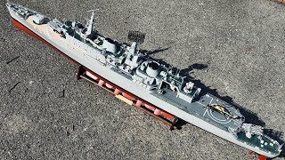 HMS Fife County Class Destroyer Radio Control Model Boat 1:72 Scale Ship. Glamorgan Hampshire London