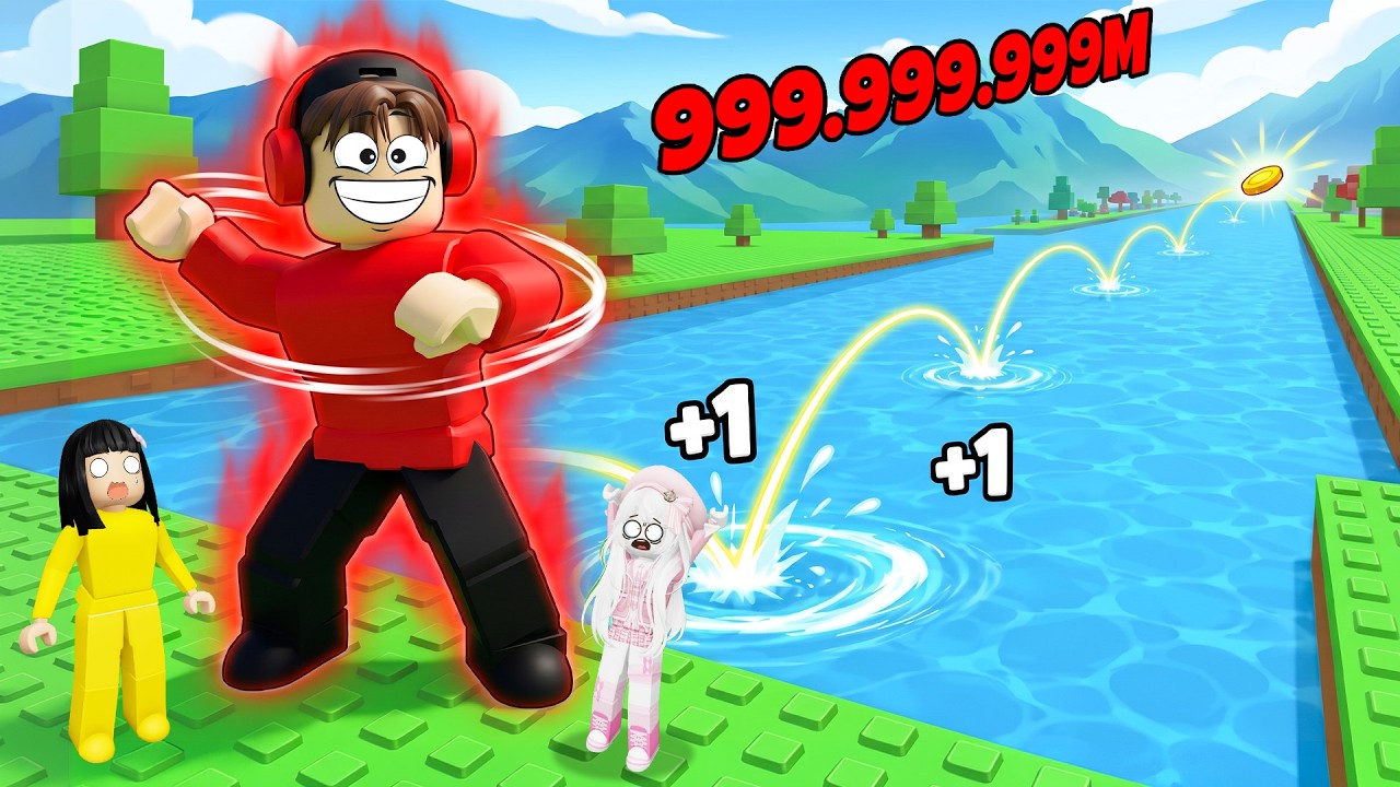 Yuta Mio Main Lempar Batu Diatas Air, Siapa Yang Paling Jauh! | ROBLOX